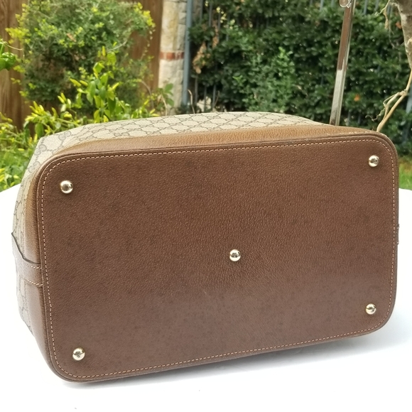 Super VERY RARE Vintage Gucci Supreme Web Ophidia Train case DOCTOR'S handbag - Picture 14 of 16